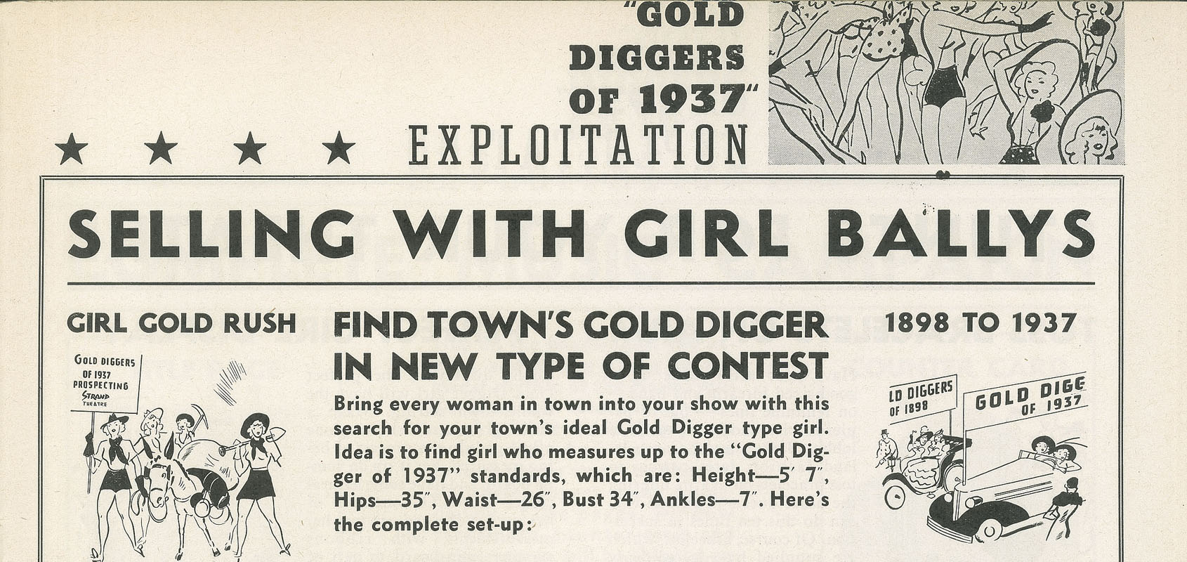 Excerpt from Page 6 of Gold Diggers of 1937 press book.