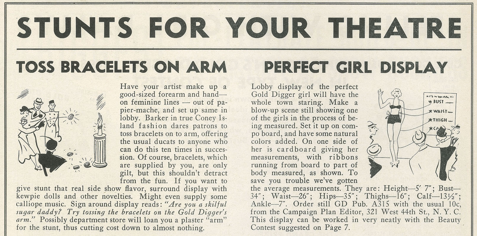 Excerpt from Page 7 of Gold Diggers of 1937 press book.
